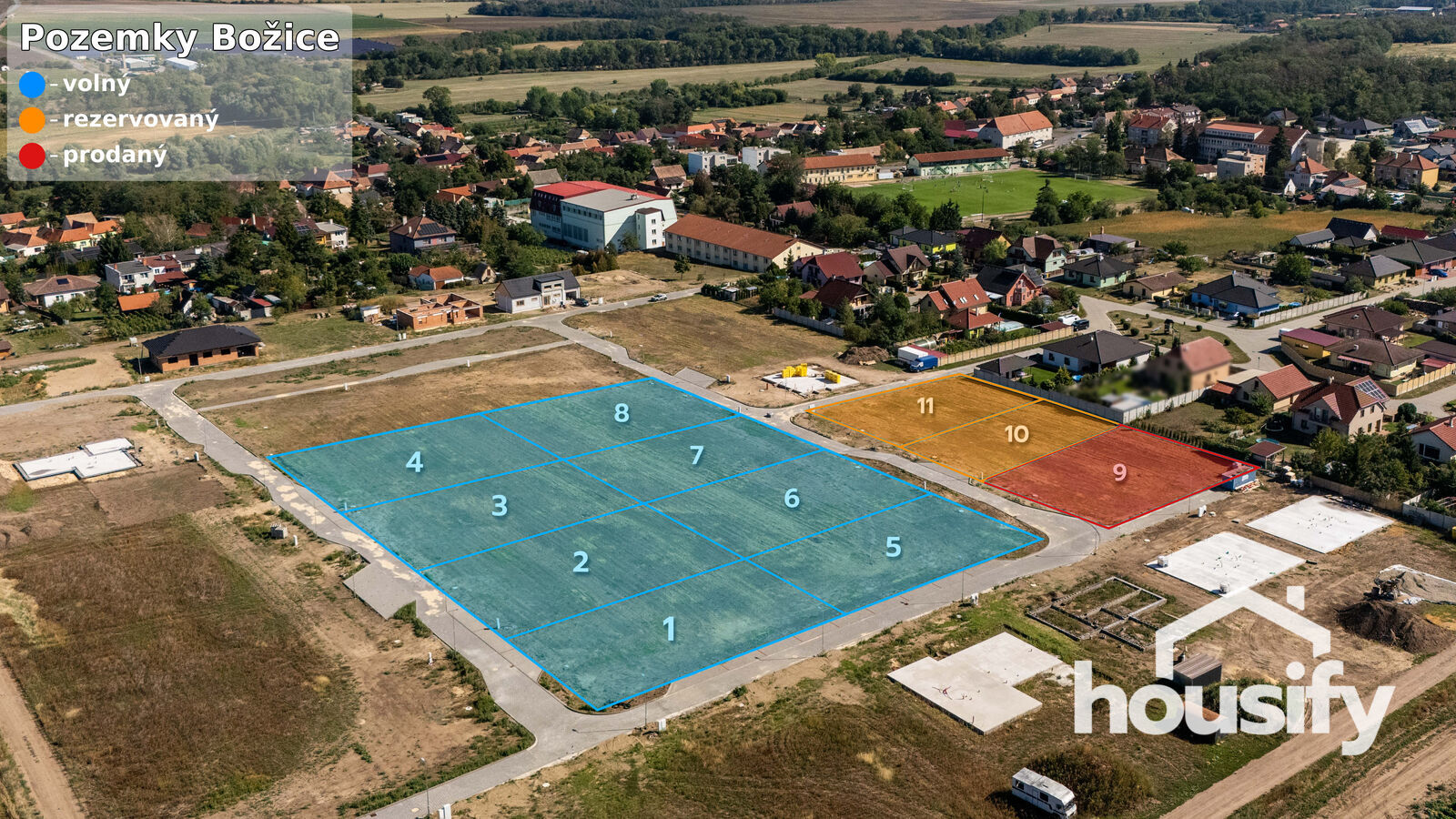 Prodej stavebního pozemku 809 m² - Božice