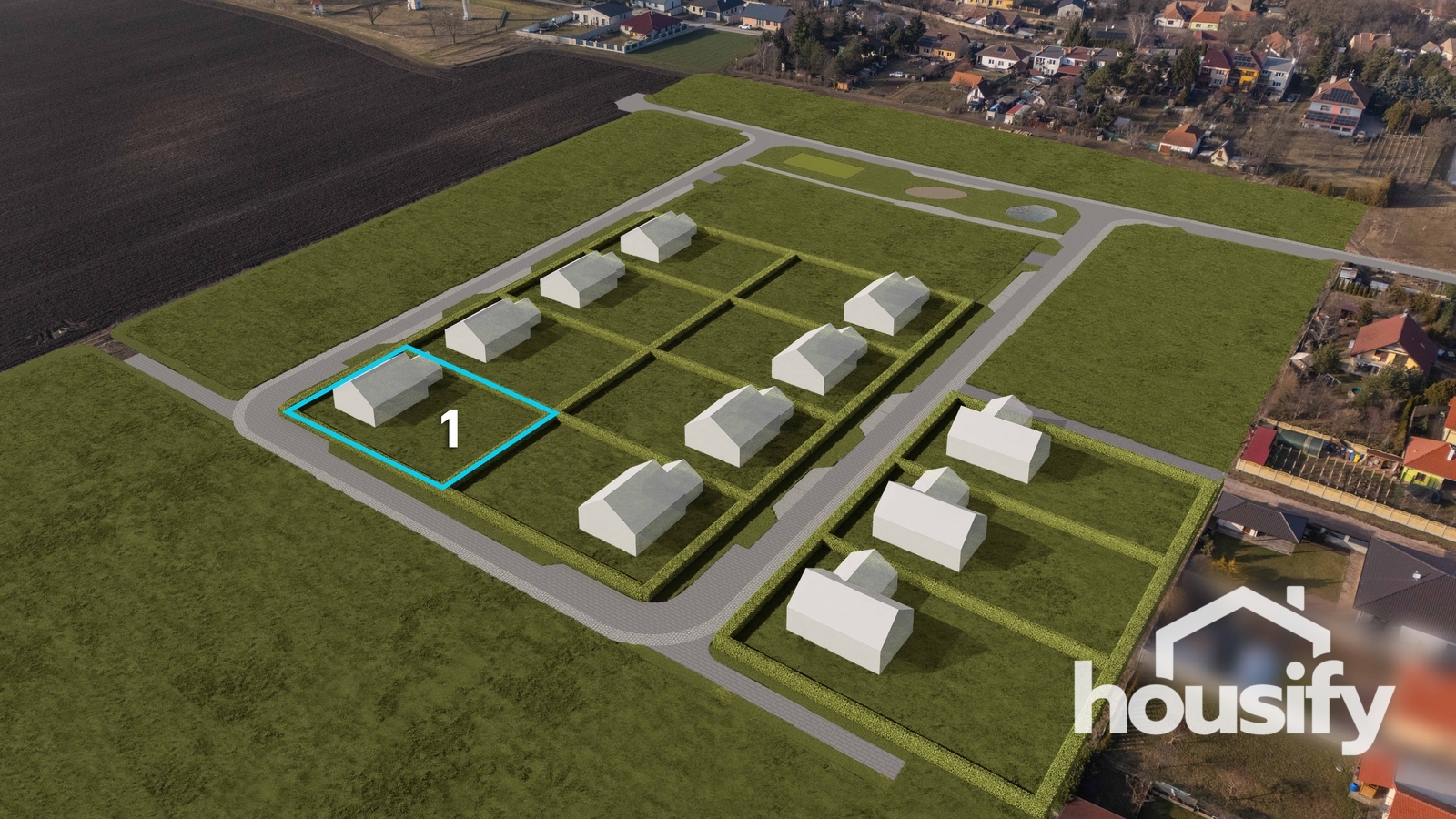 Prodej stavebního pozemku č. 1, 861 m² - Božice