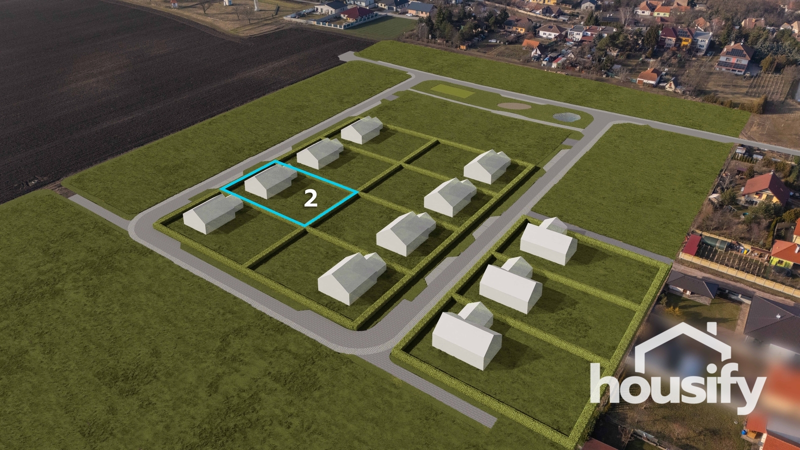 Prodej stavebního pozemku č. 2, 864 m² - Božice
