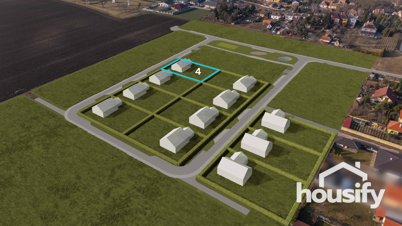 Prodej stavebního pozemku č. 4, 864 m² - Božice