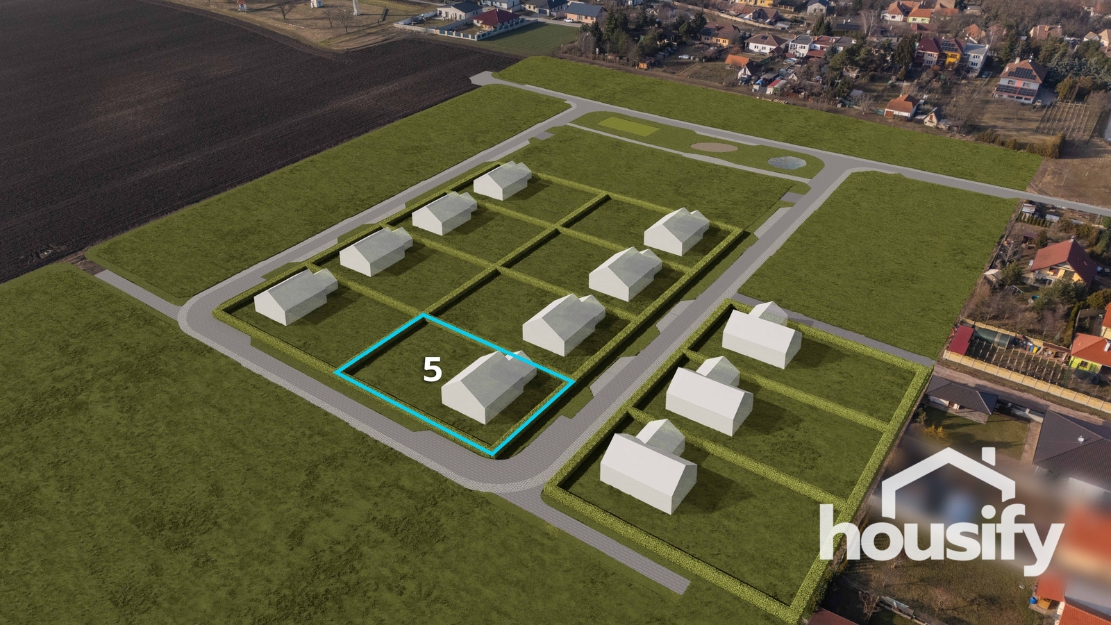 Prodej stavebního pozemku č. 5, 861 m² - Božice