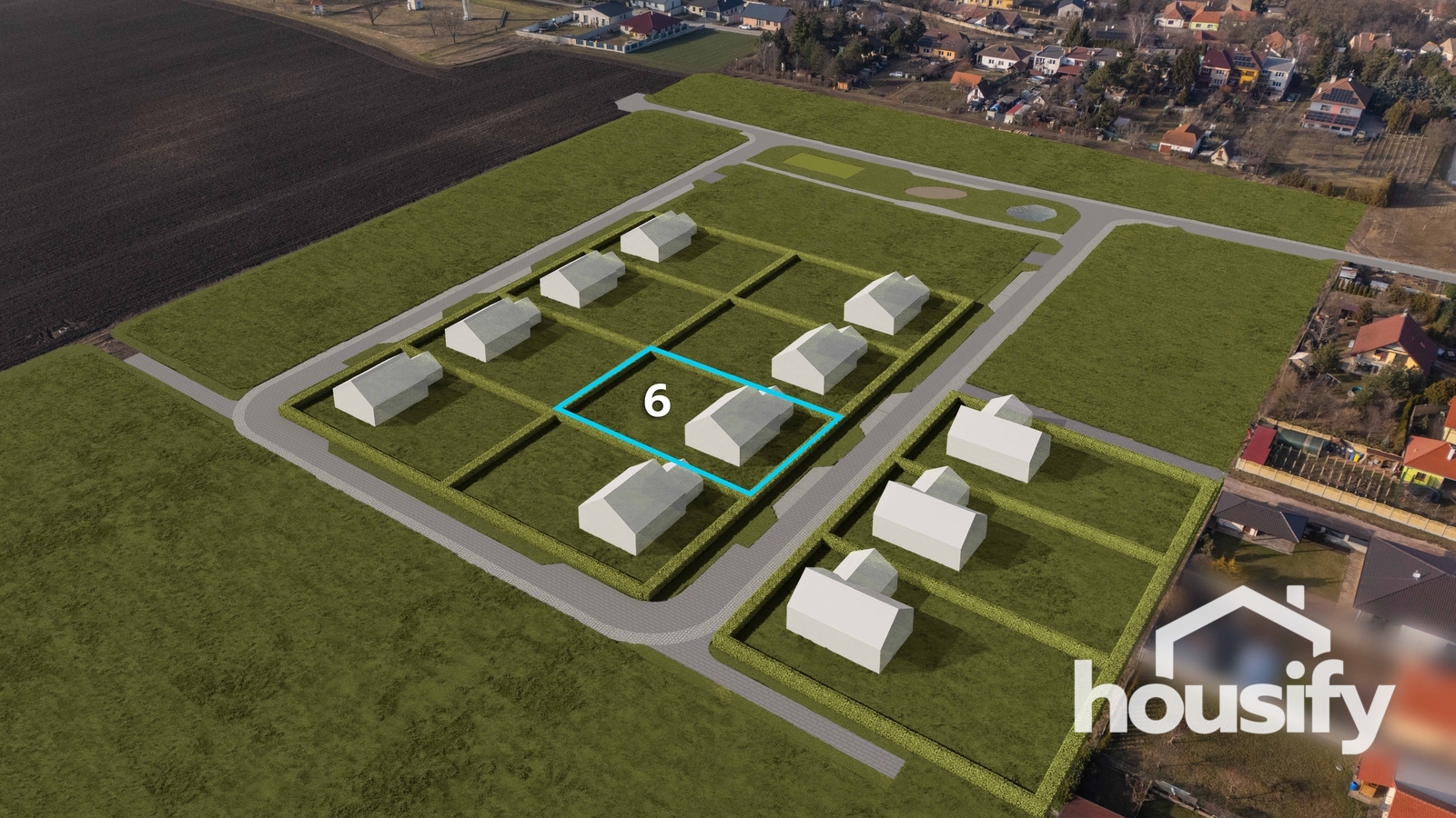 Prodej stavebního pozemku č. 6, 864 m² - Božice