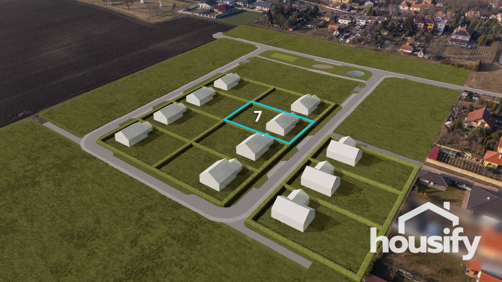 Prodej stavebního pozemku č. 7, 864 m² - Božice